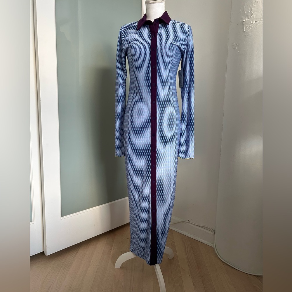 Nordstrom Sammy B Virgo Front Button Long Dress - M - Picture 7 of 14